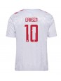 Danmark Christian Eriksen #10 Replika Borta Kläder EM 2024 Kortärmad